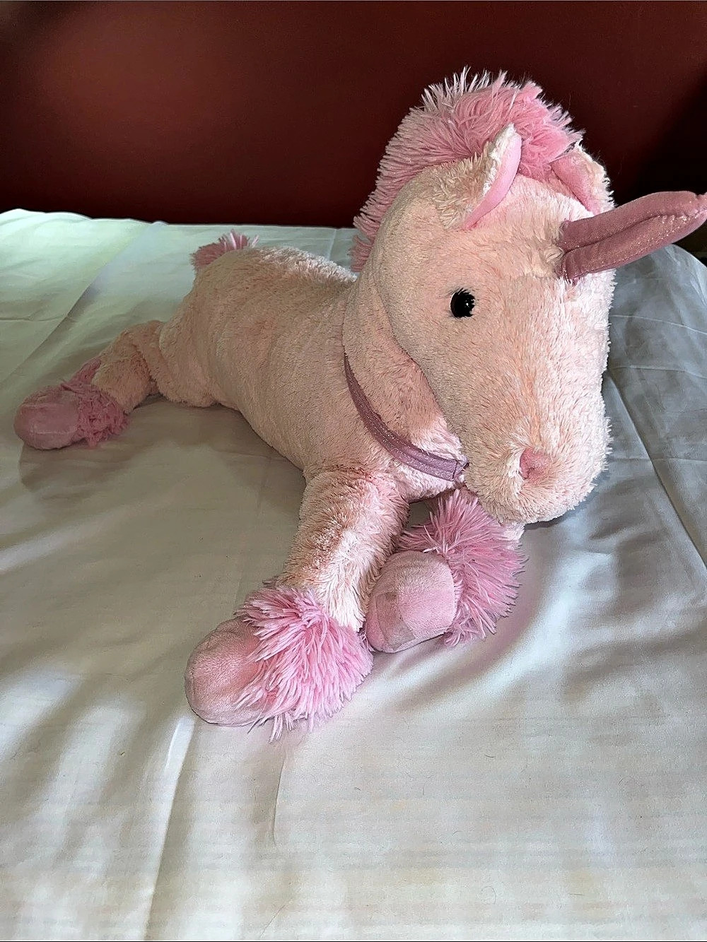 Dan Dee Collector's Choice Pink Unicorn Plush Pink Stuffed Animal 32” hoof to ho